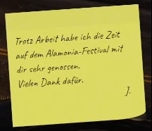 Zettel von Jan